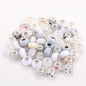 Resin Spacer Beads 9x14mm Multi-Color Textured 100pcs 2