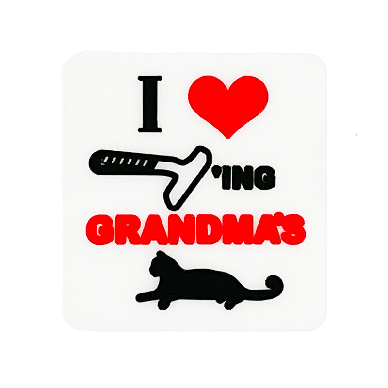 Silicone Focal Beads I Love Grandma Hammer Paw Message 20pcs