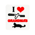Silicone Focal Beads I Love Grandma Hammer Paw Message 20pcs