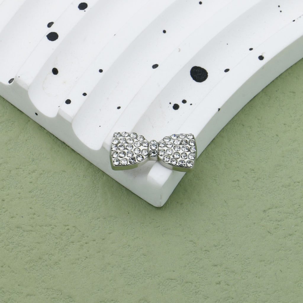 Cute Cartoon Hello Kitty Butterfly Alloy Bead Frames Colored Diamond 10pcs 6