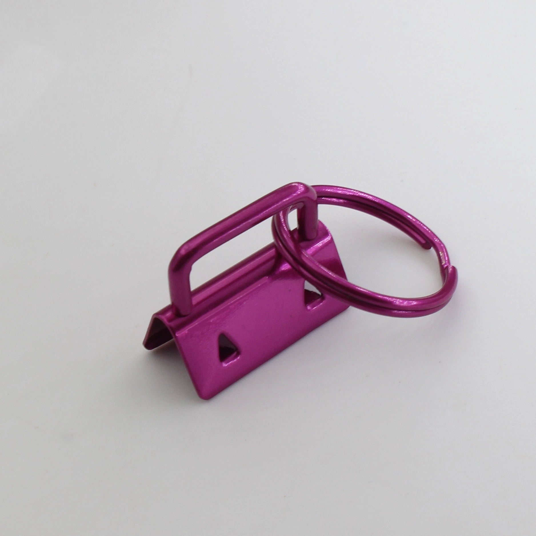 Iron Fob Keychain Clamps 25mm Various Finish Colors 10pcs 18