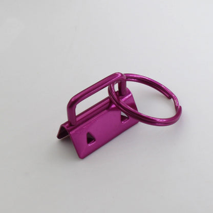 Iron Fob Keychain Clamps 25mm Various Finish Colors 10pcs 18