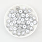 Metallic Sugar Textured Resin Round Spacer Beads 12mm 50pcs 3