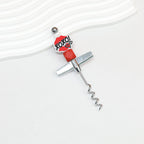 Beadable Wine Bottle Opener Aluminum Alloy Silver Tone