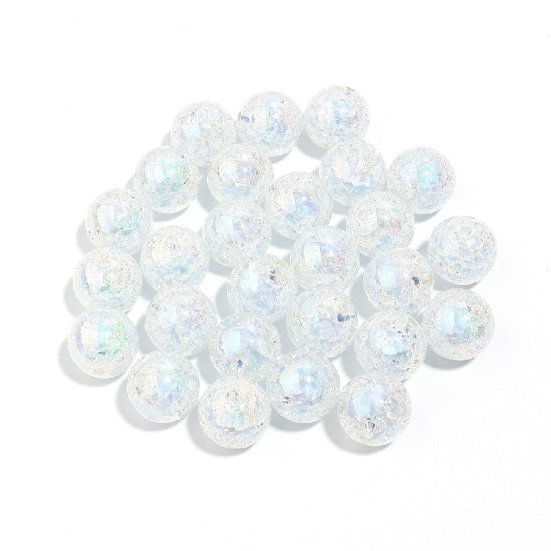 Crackle Round Acrylic Beads 16mm Pastel Mixed Colors 10pcs 6