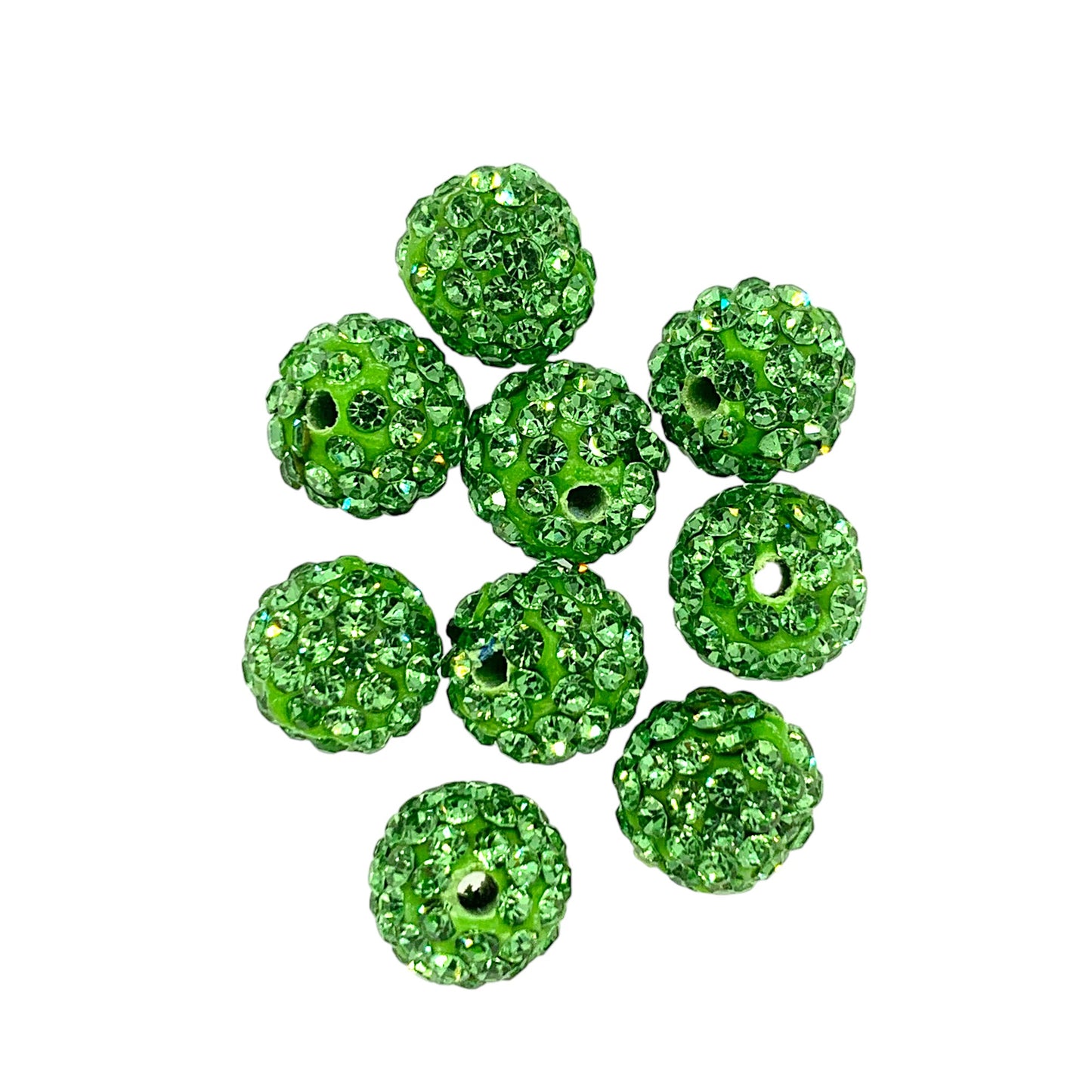 Clay Ball Rhinestone Beads 6mm Disco Sparkle 50pcs