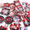 Mixed Shape Alice Acrylic Beads Colorful Flat Design 50pcs