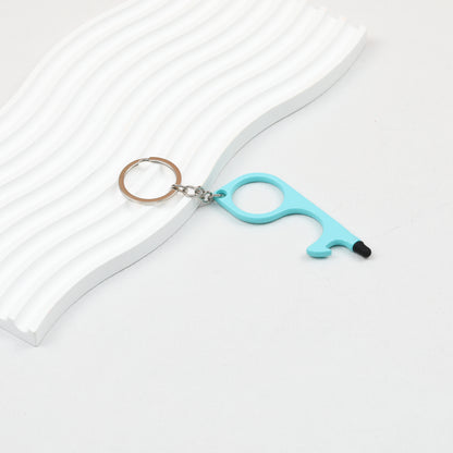 No Touch Door Opener Touchscreen Keychain Multifunctional Alloy