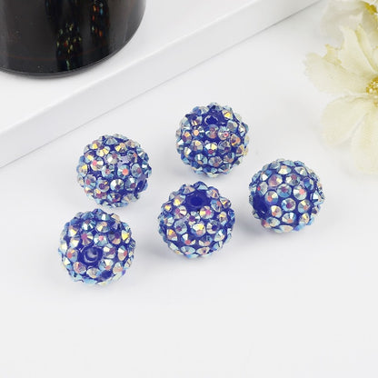 Bubblegum Ball Rhinestone Beads 12mm Multicolor Sparkle 50pcs 15