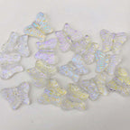 Czech Glass Beads Butterfly 15mm Amethyst Textured Wings 100pcs 2