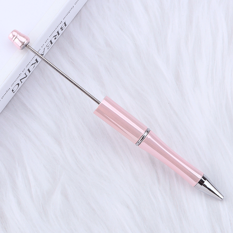 Beadable Plastic Pens Wholesale, UV Electroplated Metallic Gradient Colorful Ballpoint, 11.5mm x 145mm