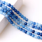 Crackle Round Glass Beads 8mm Multicolor Textured Finish 100pcs 12