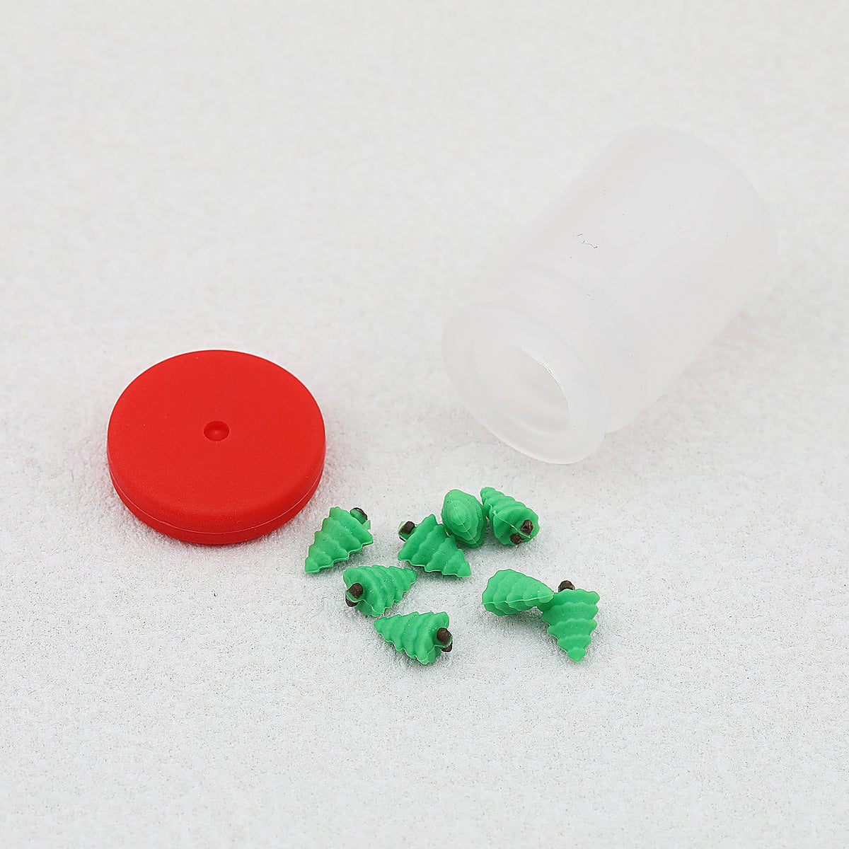 Silicone 3D Christmas Focal Beads Christmas Big Bottle 20pcs - Christmas Tree