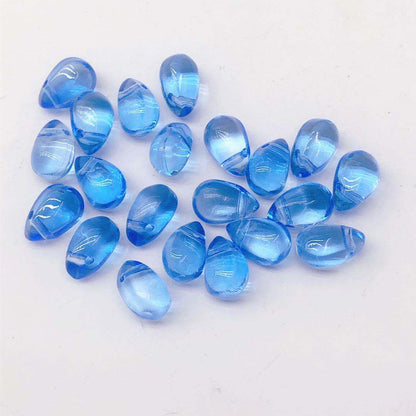 Transparent Czech Glass Teardrop Glass Beads 6 9mm 1000pcs 14