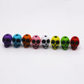 Painted Skull Acrylic Beads 13mm Halloween Baking 1pc 2