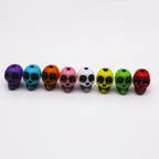 Painted Skull Acrylic Beads 13mm Halloween Baking 1pc 2
