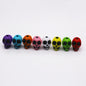 Painted Skull Acrylic Beads 13mm Halloween Baking 1pc 2