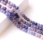 Crackle Round Glass Beads 8mm Multicolor Textured Finish 100pcs 8