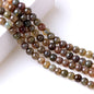 Crackle Round Glass Beads 8mm Multicolor Textured Finish 100pcs 10