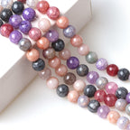 Crackle Round Glass Beads 8mm Multicolor Textured Finish 100pcs 15