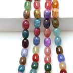 Crackle Round Glass Beads 8mm Multicolor Textured Finish 100pcs 4