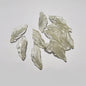 Czech Glass Beads Seaweed Leaf 14x37mm Translucent Green Blue Jasper 100pcs 9
