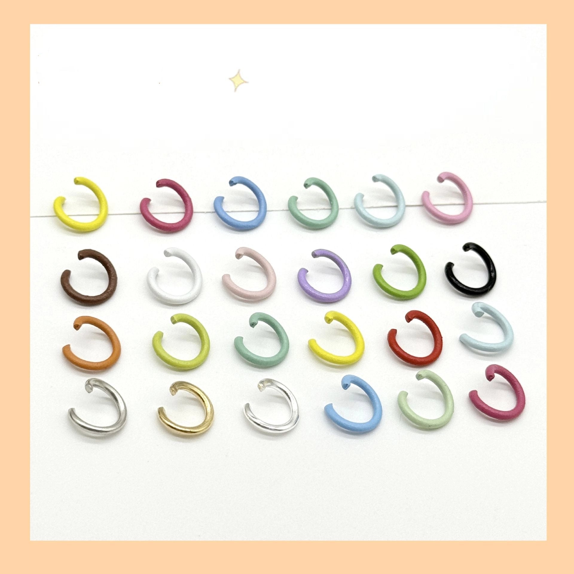 Metal Painted Jump Rings 10mm Baking Finish Colorful 500pcs