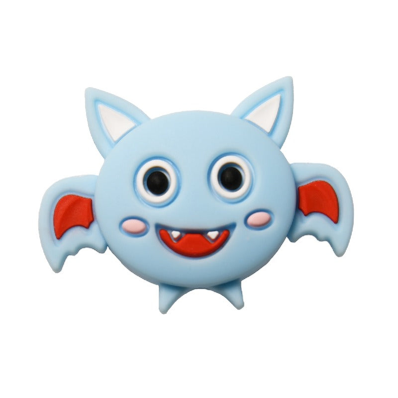 Silicone Focal Beads Halloween Ghost Pumpkin Bat Designs 10pcs 13