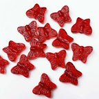 Czech Glass Beads Butterfly 15mm Amethyst Textured Wings 100pcs 3