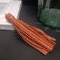 Silver PU Leather Tassel Keychain Metallic 9cm Length 26
