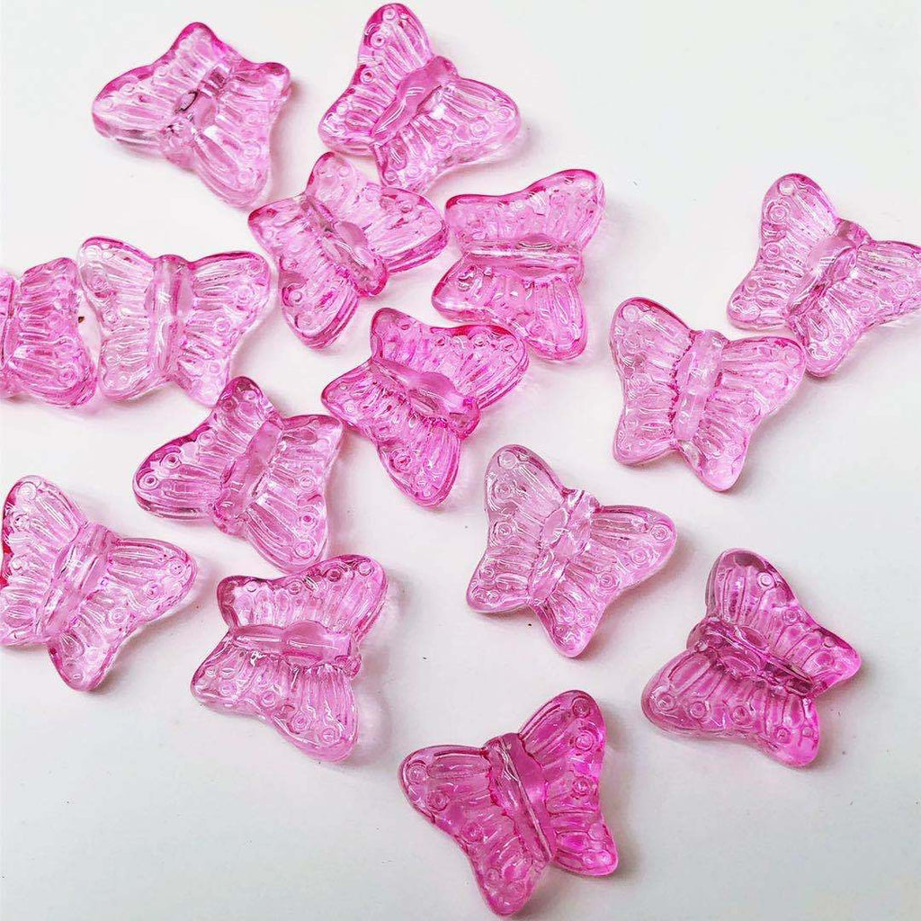 Czech Glass Beads Butterfly 15mm Amethyst Textured Wings 100pcs 4