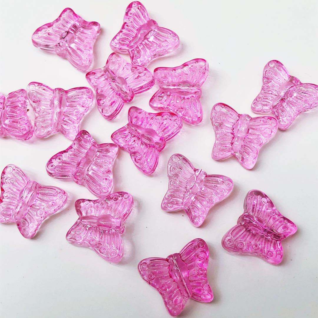 Czech Glass Beads Butterfly 15mm Amethyst Textured Wings 100pcs 4
