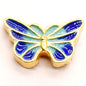 Butterfly Metal Beads 16mm Double Color Cloisonne Enamel 20pcs 7