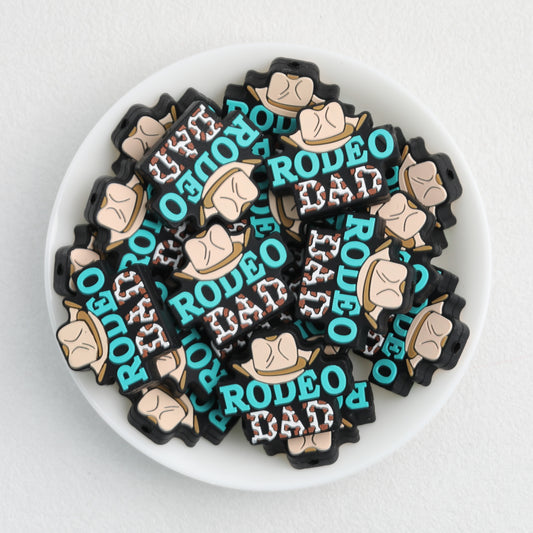 Silicone Focal Beads Dad Theme Legendary Dad Best Ever 20pcs