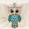 Metal Diamond Owl Keychain Alloy Shimmering Animal Charm Colorful 6