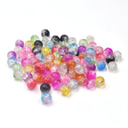 Crackle Round Glass Beads 8mm Multicolor Assorted 200pcs 3