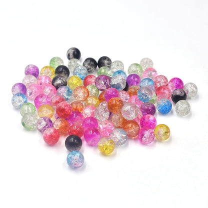 Crackle Round Glass Beads 8mm Multicolor Assorted 200pcs 3