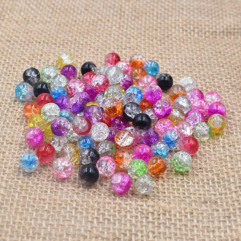 Crackle Round Glass Beads 8mm Multicolor Assorted 200pcs