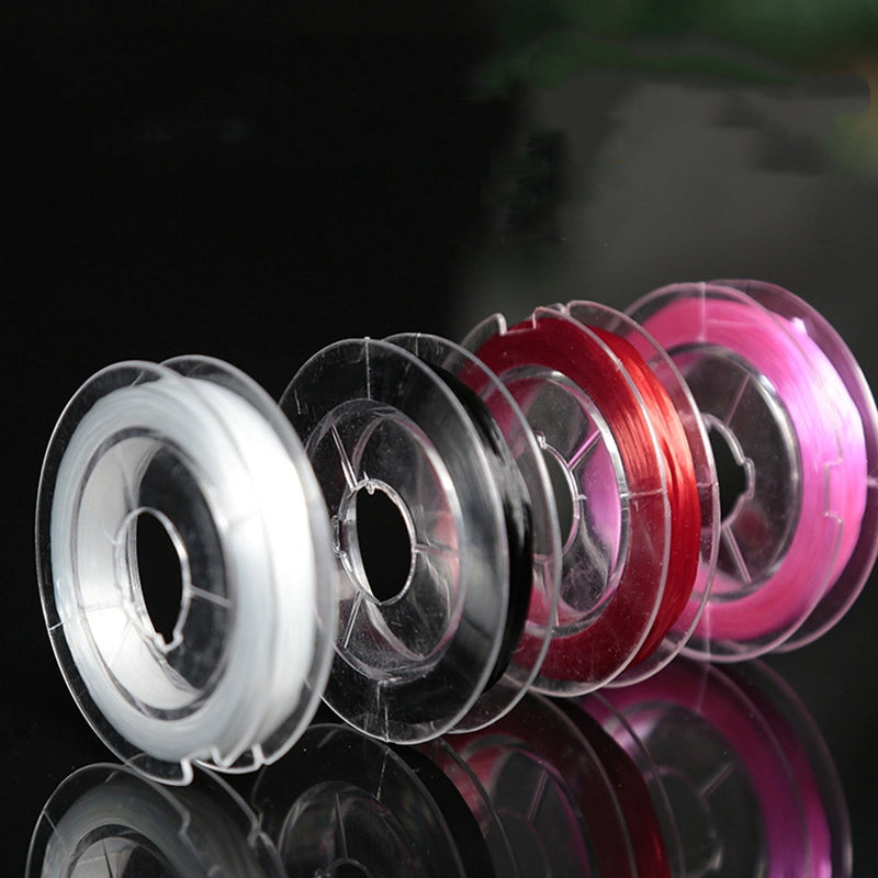 Flat Elastic Spandex Thread 0.6mm Diameter Clear Case 100m