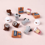 Silicone 3D Focal Beads Coffee Theme Coffee Pot Coffee Bag 20pcs 3