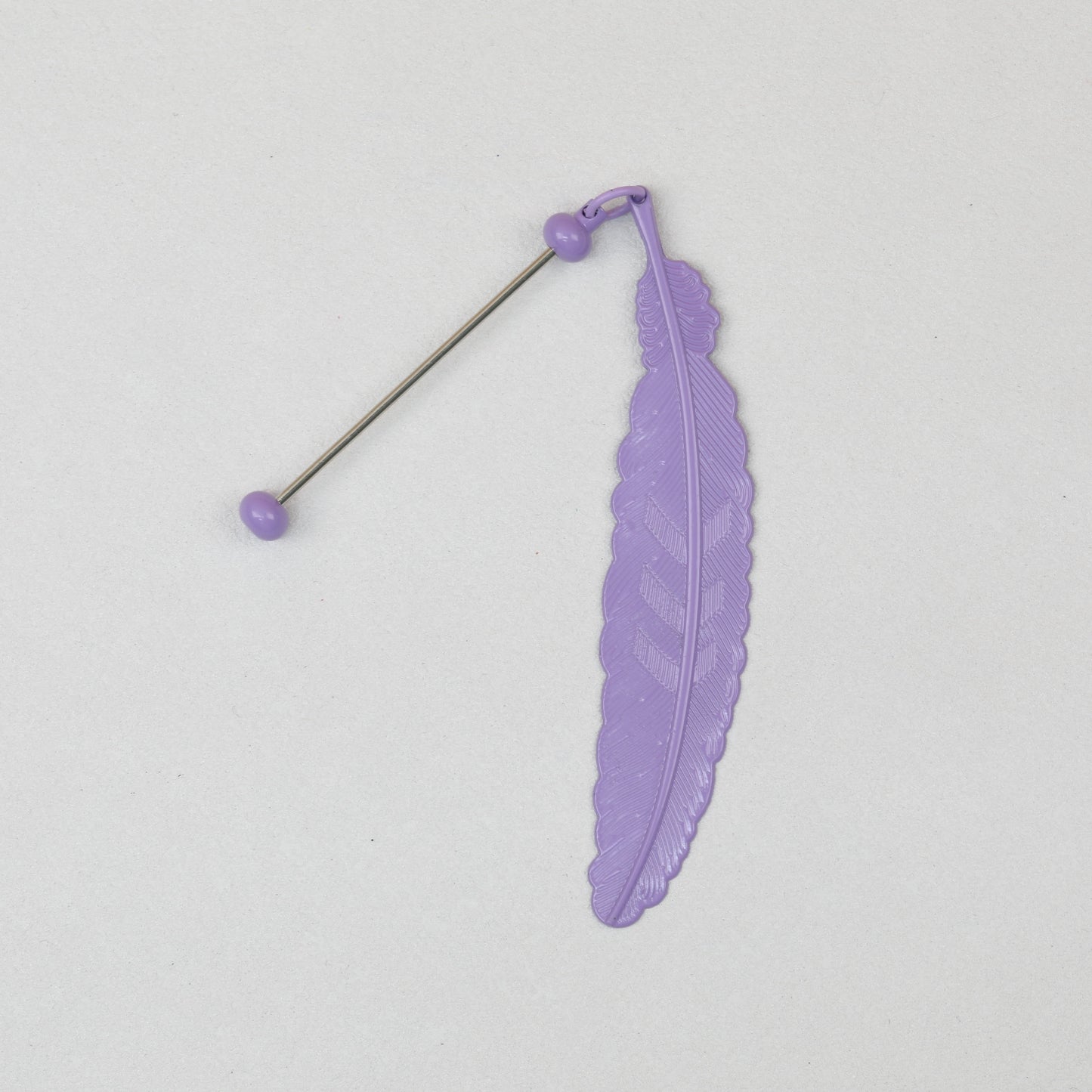 Beadable Feather Bookmarks Metal Colorful Detailed 13g