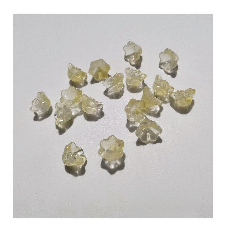Czech Glass Beads Wind Chime Flower 12mm Pastel Glossy 100pcs 5