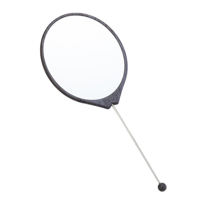 Beadable Plastic Mirrors Oval Wood Pattern
