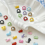 Baking Painted Window Kitten and Nice Rabbit Metal Beads 15/17mm 10pcs
