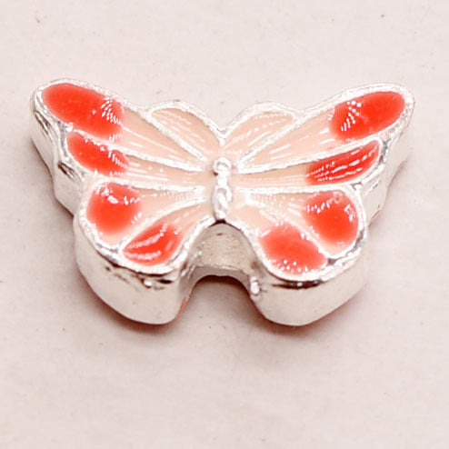 Butterfly Metal Beads 16mm Double Color Cloisonne Enamel 20pcs 5