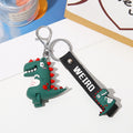 Silicone Dinosaur Couple Keychain Cute Colorful Weird Strap 2