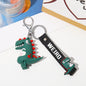 Silicone Dinosaur Couple Keychain Cute Colorful Weird Strap 2