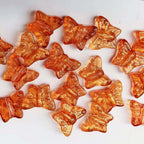 Czech Glass Beads Butterfly 15mm Amethyst Textured Wings 100pcs 5