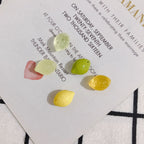Czech Glass Lemon Glass Beads 14mm Textured Citrus 10pcs