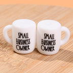 Silicone Focal Beads Printed Cup With Handle 20pcs 13